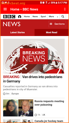 BBC World News screenshot