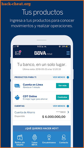 BBVA Colombia screenshot