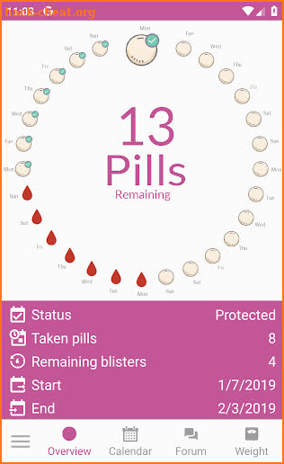 BC Pill Reminder screenshot
