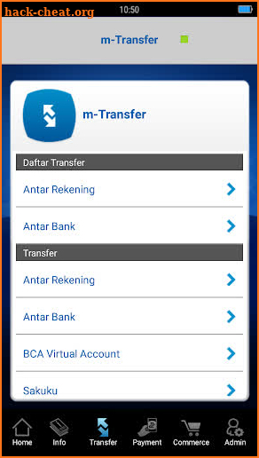 BCA mobile screenshot