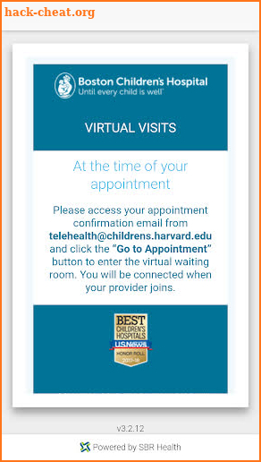 BCH Virtual Visit screenshot