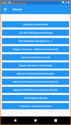 BD Education Board Result screenshot