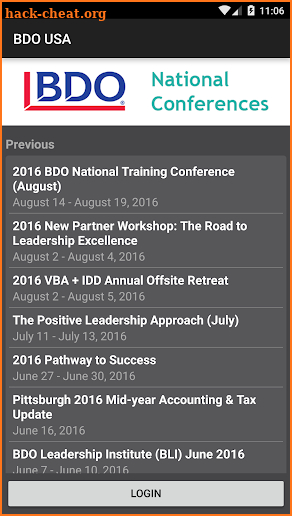 BDO USA National Conferences screenshot