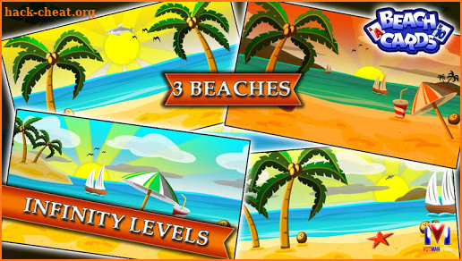 Beach Cards: The free Pyramid Solitaire Game Card screenshot