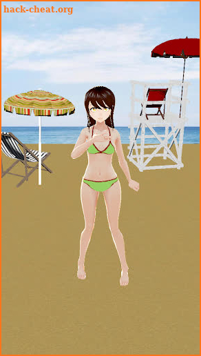 Beach Clicker: cute anime girl screenshot