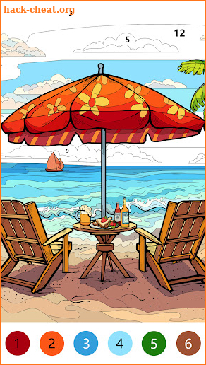 Beach Color Paint By Number screenshot