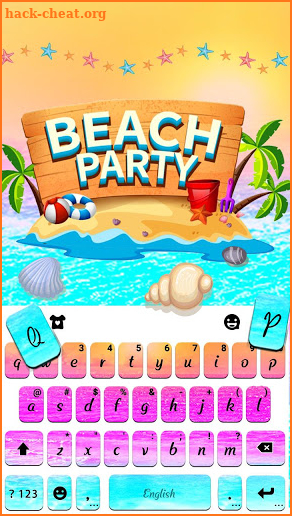 Beach Party Keyboard Theme screenshot