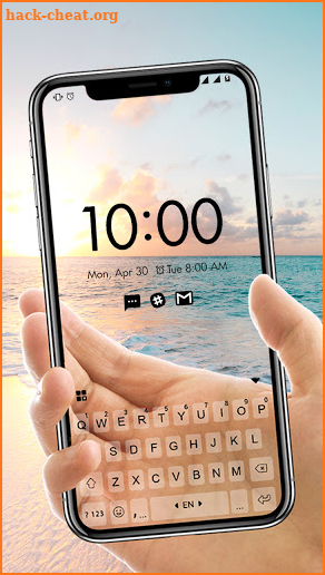 Beach Transparent Keyboard Background screenshot