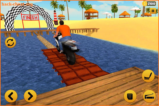Beach Water Surfer Bike Rider: Motorcycle Stunts screenshot