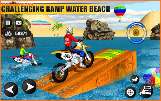 Beach Water Surfer Dirt Bike: Xtreme Racing Games screenshot