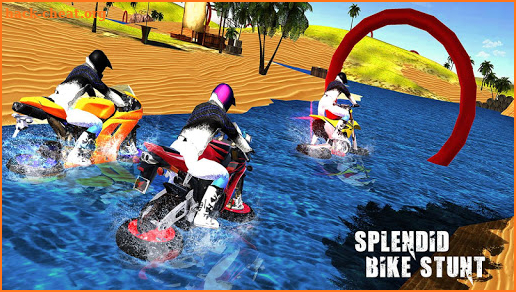 Beach Water Surfing Games: Bike Race screenshot