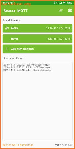 Beacon MQTT screenshot