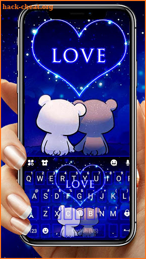 Bear Couple Love Keyboard Theme screenshot