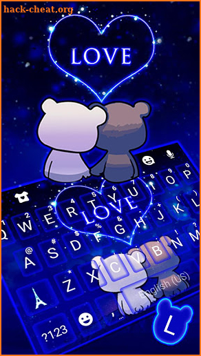 Bear Couple Love Keyboard Theme screenshot