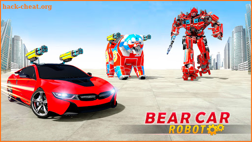Bear Robot Flying Car Game screenshot