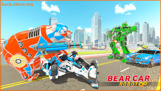 Bear Robot Flying Car Game screenshot