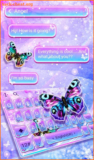 Beautiful Butterfly Keyboard Theme screenshot