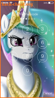 Beautiful Celestia Little Unicorn Lock Screen screenshot