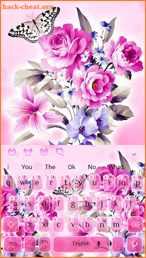 Beautiful Flower Butterfly Keyboard Theme screenshot