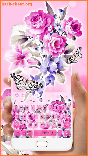 Beautiful Flower Butterfly Keyboard Theme screenshot