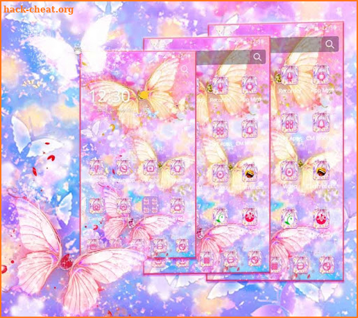 Beautiful Gold Butterfly Theme screenshot