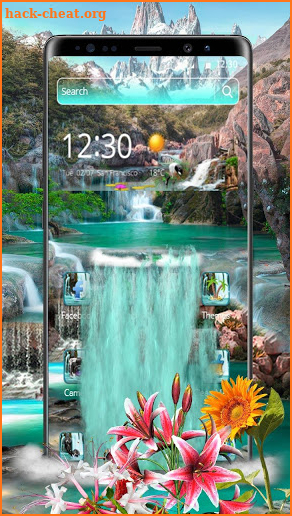Beautiful Nature Waterfall Theme screenshot