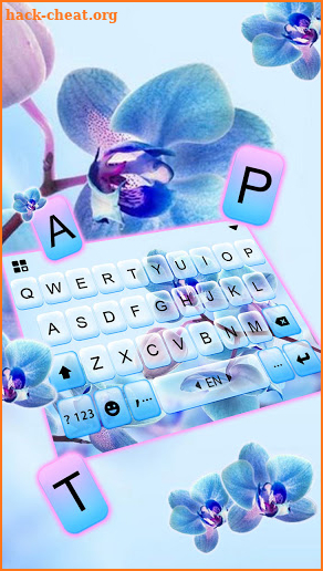 Beautiful Orchids Keyboard Background screenshot