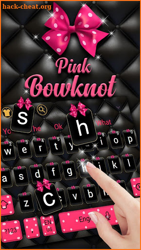 Beautiful Pink Bowknot Keyboard Theme screenshot