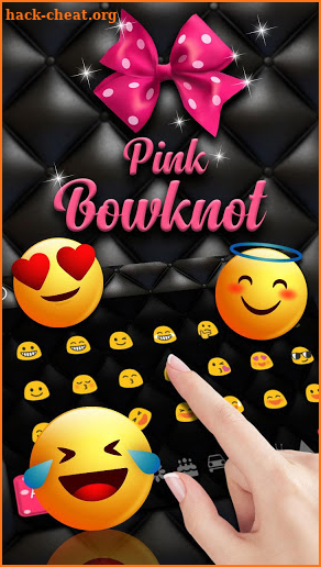 Beautiful Pink Bowknot Keyboard Theme screenshot