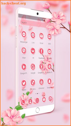 Beautiful Pink Flower Theme screenshot