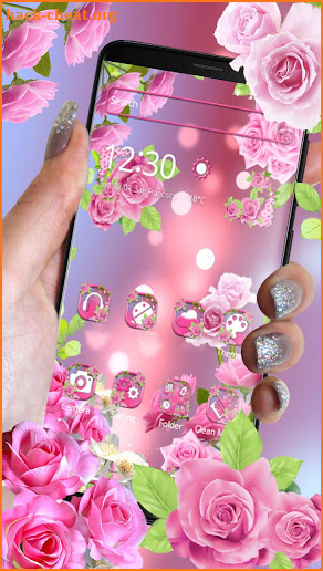 Beautiful Pink Rose Theme screenshot