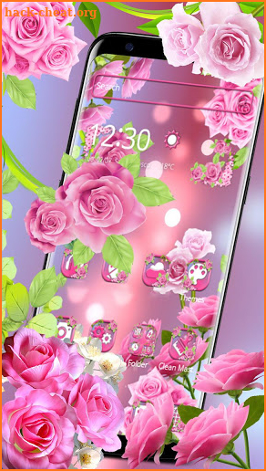 Beautiful Pink Rose Theme screenshot