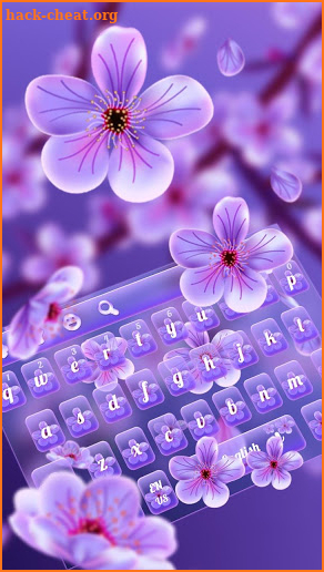 Beautiful Purple Flower Keyboard screenshot