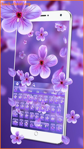 Beautiful Purple Flower Keyboard screenshot