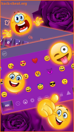 Beautiful Purple Rose Keyboard Theme screenshot