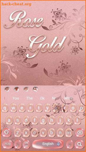 Beautiful Rose Gold Water Drops Keyboard Theme screenshot