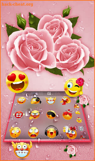 Beautiful Rose Water Drop Keyboard screenshot