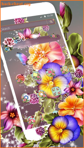 Beautiful Shiny Flower Theme screenshot
