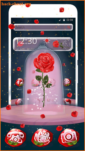 Beautiful Sparkle Rose Theme screenshot