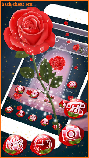 Beautiful Sparkle Rose Theme screenshot