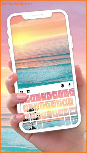 Beautiful Sunset Beach Keyboard Theme screenshot