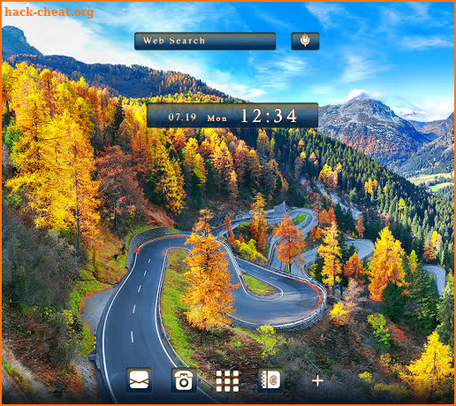 Beautiful Wallpaper Autumn Mountain Pass Theme screenshot