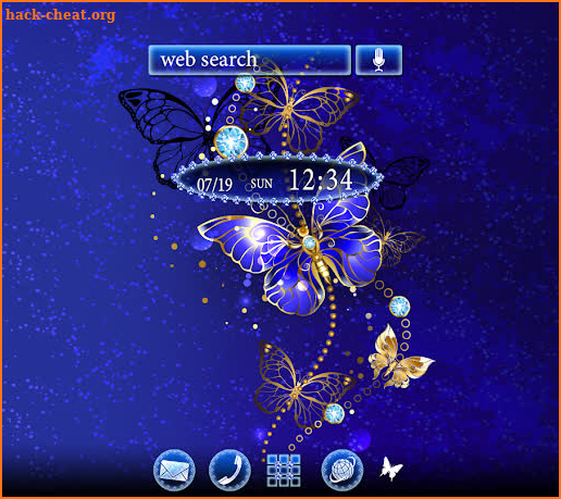 Beautiful Wallpaper Blue Butterfly Theme screenshot