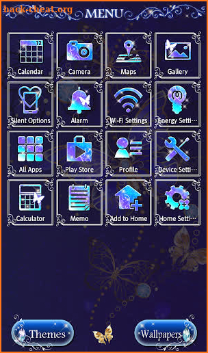 Beautiful Wallpaper Blue Butterfly Theme screenshot