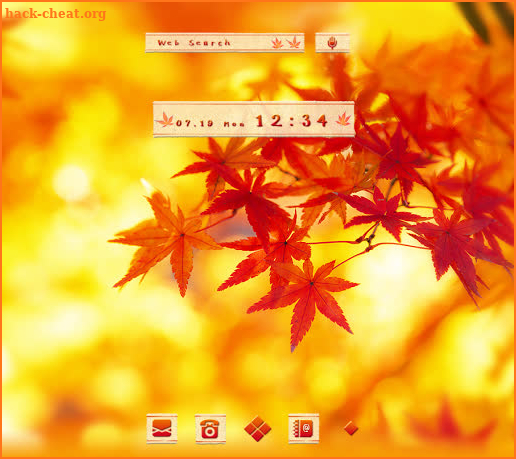 Beautiful Wallpaper Crimson Autumn Theme screenshot