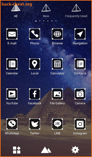 Beautiful Wallpaper Galaxy Pyramids Theme screenshot