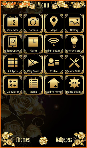 Beautiful Wallpaper Golden Roses Theme screenshot