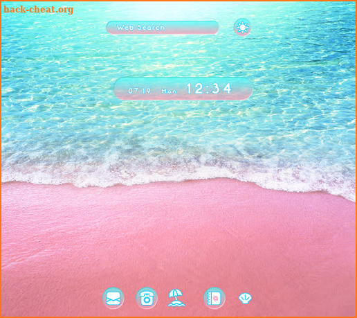 Beautiful Wallpaper Pink Sand Beach Theme screenshot