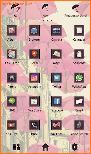 Beautiful Wallpaper Pink Umbrellas Theme screenshot