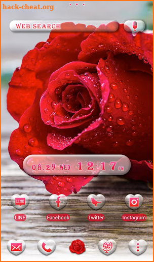 Beautiful Wallpaper Rose Drops Theme screenshot